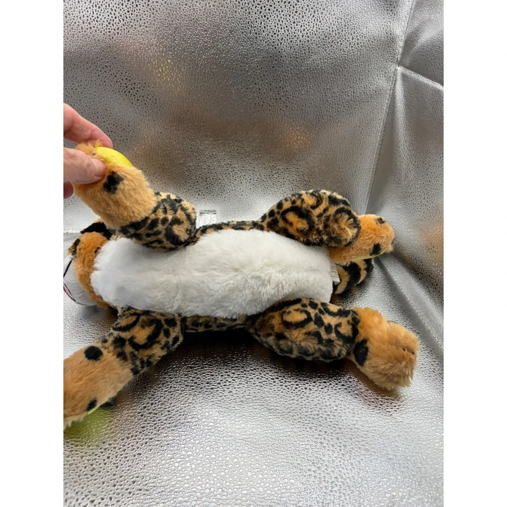 Kellytoy Brownie Brite Plush Leopard Go For Bold Yellow Glitter Paws 8201110283